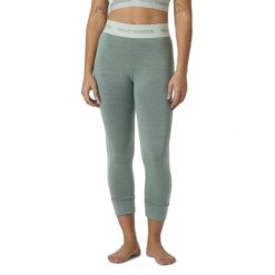 Legginsy 3/4 merino damskie Helly Hansen Lifa. Niebieskie legginsy Helly Hansen, bez wzorów, z wełny. Za 334.50 zł.