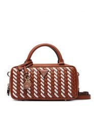 Guess Torebka Kora Mini HWWG97 48760 Brązowy. Brązowe torebki klasyczne Guess, z aplikacjami, ze skóry, bez dodatków. Za 634.99 zł.