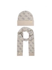 Guess Zestaw szalik i czapka GFBOX WP6401 Kremowy. Białe czapki Guess, z aplikacjami, z wiskozy. Za 294.99 zł.