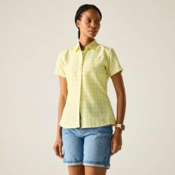Koszula damska Regatta Mindano VIII. Żółte koszule Regatta, bez wzorów, bez kołnierzyka, bez ramiączek. Za 189.99 zł.