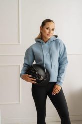 Bluza z kapturem JD ATTACK Elowyn. Niebieskie bluzy JD ATTACK, l, bez wzorów, z materiału, z kapturem. Za 239.00 zł.