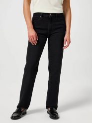 Wrangler Dżinsy "Sunset" - Regular fit - w kolorze czarnym rozmiar: W28/L30. Czarne jeansy Wrangler, l, z aplikacjami. Za 139.95 zł.