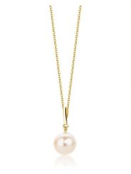Diamant Exquis Złoty naszyjnik z zawieszką - dł. 45 cm rozmiar: onesize. Żółte naszyjniki Diamant Exquis, z perłą, złote. Za 878.53 zł.