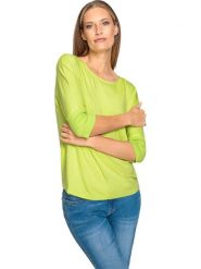 Heine Koszulka w kolorze limonkowym rozmiar: 44. Zielone bluzki Heine, bez wzorów, bez kołnierzyka, bez ramiączek. Za 30.99 zł.