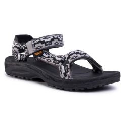 Sandały Teva. Szare sandały Teva, bez wzorów, sportowe, bez obcasa, bez zapięcia. Za 219.99 zł.