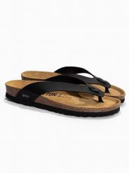 BACKSUN Japonki "Lucca" w kolorze czarnym rozmiar: 42. Czarne klapki Backsun, bez wzorów, z materiału, z otwartym noskiem, bez obcasa. Za 169.95 zł.