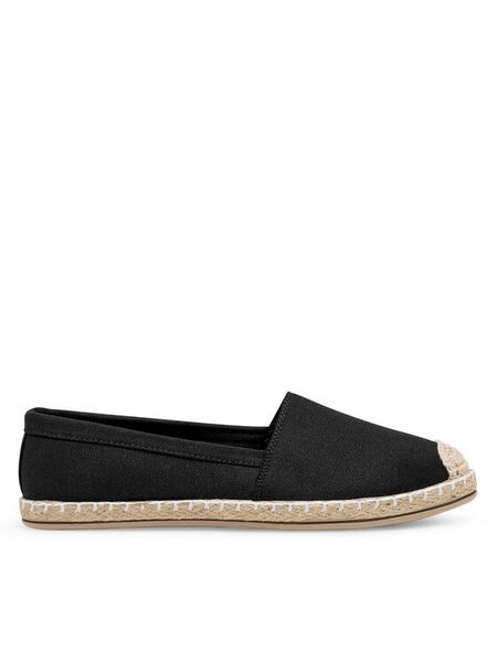 Jenny Fairy Espadryle WYL04103-1 Czarny. Czarne espadryle Jenny Fairy, bez wzorów, z materiału, bez obcasa, bez zapięcia. Za 69.99 zł.