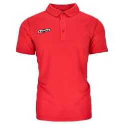 Koszulka polo KEEZA Draco z krótkim rękawem. Czerwone koszulki polo KEEZA, xl, bez wzorów, bez kołnierzyka, bez ramiączek. Za 65.00 zł.