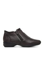 Rieker Botki CEO-L3882-25 Brązowy ciemny. Brązowe botki Rieker, bez wzorów, ze skóry, bez obcasa, na płaskiej podeszwie, bez zapięcia. Za 369.99 zł.