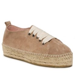 Espadryle Manebi. Brązowe espadryle Manebi, bez wzorów, bez obcasa, bez zapięcia. Za 449.99 zł.
