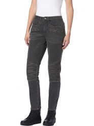 Heine Dżinsy - Slim fit - w kolorze antracytowym rozmiar: 42. Czarne jeansy Heine, bez wzorów, z podwyższonym stanem. Za 74.81 zł.