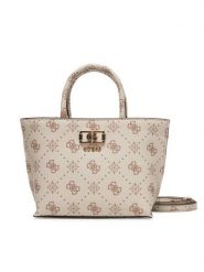 Guess Torebka Emelie Logo Mini HWGP99 28750 Écru. Torebki klasyczne Guess, z aplikacjami, ze skóry, bez dodatków. Za 659.99 zł.