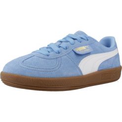 Tenisówki Puma Model Palermo Jr Kolor Niebieski. Białe obuwie sportowe Puma, ze skóry, bez zapięcia, tenisowe. W wyprzedaży za 199.00 zł.