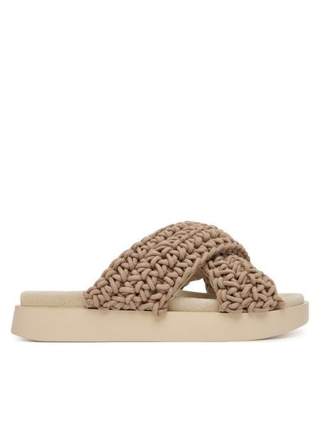 Inuikii Klapki Woven 1004.003.0062 Beżowy. Brązowe klapki Inuikii, bez wzorów, z materiału, bez obcasa. Za 597.99 zł.