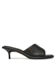 PINKO Klapki Tara 01 SD0277 P003 Czarny. Czarne klapki Pinko, bez wzorów, ze skóry, bez obcasa. Za 959.99 zł.