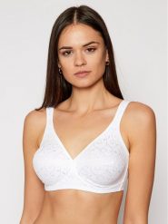 Triumph Biustonosz bezszwowy Elegant Cotton 10100175 Biały. Białe biustonosze Triumph, bez wzorów, z syntetyku. Za 119.99 zł.
