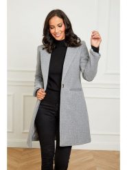 L'armoire de Suzette Płaszcz przejściowy w kolorze szarym rozmiar: 36. Szare płaszcze L'armoire de Suzette, l, bez wzorów, bez kaptura. Za 166.49 zł.