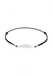 Elli Damski symbol pióra z nylonem w srebrze próby 925 Sterling Silver Bransoletki 1 ct. Szare bransoletki Elli, srebrne. Za 163.99 zł.