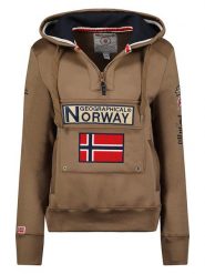 Geographical Norway Bluza "Gymclass" w kolorze brązowym rozmiar: XXL. Brązowe bluzy Geographical Norway, xxl, bez wzorów, z kapturem. Za 92.42 zł.
