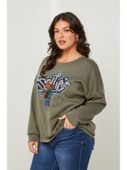 Curvy Lady Sweter w kolorze khaki rozmiar: 44/46. Brązowe swetry Curvy Lady, bez wzorów, bez ramiączek. Za 136.45 zł.
