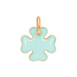 Koniczyna 1 cm miętowa emalia pozłacana. Zielone bransoletki Lilou, pozłacane. Za 99.00 zł.