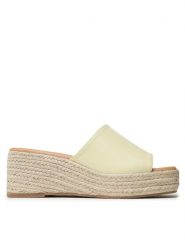 DeeZee Espadryle HRT220719 Zielony. Zielone espadryle DeeZee, bez wzorów, ze skóry, bez obcasa, bez zapięcia. Za 129.99 zł.