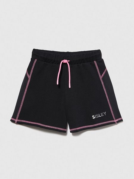 Sisley Bermudy w kolorze czarnym rozmiar: 130. Czarne szorty Sisley, bez wzorów. Za 43.47 zł.