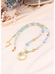 L'Atelier de Gaia Pozłacany naszyjnik perłami i opalami - dł. 50 cm rozmiar: onesize. Białe naszyjniki L'Atelier de Gaia, z opalem, pozłacane. Za 213.69 zł.