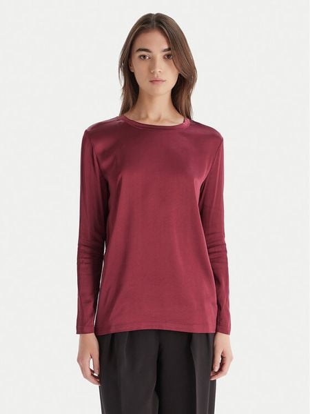 ViCOLO Bluzka TF0244 Bordowy Regular Fit. Czerwone bluzki ViCOLO, xl, bez wzorów, z wiskozy, bez kołnierzyka, bez ramiączek. Za 129.99 zł.