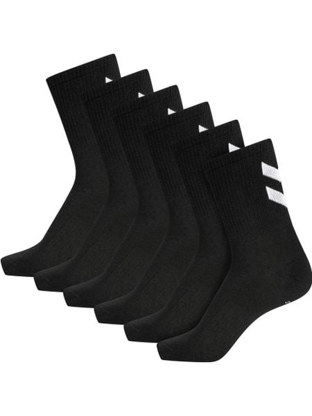Skarpetki czarne Hummel hmlCHEVRON 6-PACK SOCKS uniwersalne. Czarne skarpety Hummel, bez wzorów, z bawełny. Za 67.00 zł.