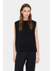 SAINT TROPEZ Bezrękawnik "Saint Tropez" w kolorze czarnym rozmiar: XXL. Czarne swetry Saint Tropez, xxl, bez wzorów, z wełny, bez ramiączek. Za 115.51 zł.