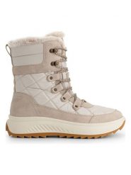 TRAVELIN' Kozaki zimowe w kolorze beżowym rozmiar: 39. Brązowe kozaki Travelin', na zimę, z materiału, bez obcasa, bez zapięcia. Za 448.99 zł.