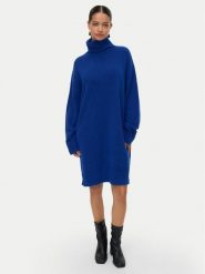 Vero Moda Sukienka dzianinowa Aquarius 10331900 Niebieski Regular Fit. Niebieskie sukienki Vero Moda, m, bez wzorów, z dzianiny, bez kołnierzyka, bez ramiączek. Za 229.99 zł.
