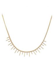 MOODE Naszyjnik "Jade" z elementami ozdobnymi - dł. 42 cm rozmiar: onesize. Żółte naszyjniki MOODE, ze stali. Za 43.99 zł.