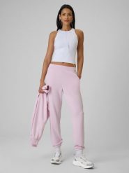 4F Spodnie dresowe joggery z modalem damskie - fioletowe M. Czerwone spodnie dresowe 4f, na co dzień, m, bez wzorów, z dresówki. Za 159.99 zł.