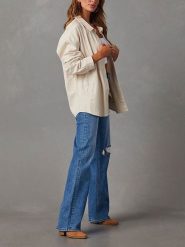 Milan Kiss Koszula w kolorze kremowym rozmiar: L. Brązowe koszule Milan Kiss, l, bez wzorów, z bawełny, bez kołnierzyka, bez ramiączek. Za 152.99 zł.