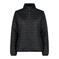 Damska kurtka puchowa CMP. Czarne kurtki narciarskie CMP, bez wzorów, z puchu, bez kaptura, narciarskie. Za 349.40 zł.