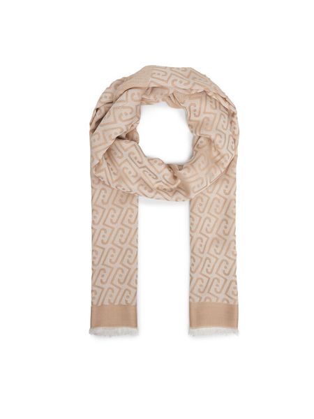 Liu Jo Szal 2A6001 T0300 Beżowy. Brązowe rękawiczki Liu Jo, bez wzorów, z wiskozy. Za 249.99 zł.