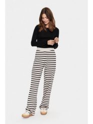 SAINT TROPEZ Spodnie w kolorze kremowo-czarnym rozmiar: M. Brązowe spodnie materiałowe Saint Tropez, na co dzień, m, bez wzorów, z materiału, z podwyższonym stanem. Za 149.66 zł.