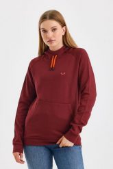 Scout - bluza termiczna z kapturem 100% wełna merino (260 g/m²). Fioletowe bluzy sportowe WOOLONA, na zimę, m, bez wzorów, z dzianiny, z kapturem. Za 540.00 zł.