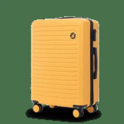 Walizka ŚREDNIA Wings ABS+ COOT 24" Yellow. Żółte walizki Wings, bez wzorów, średnie. Za 149.90 zł.