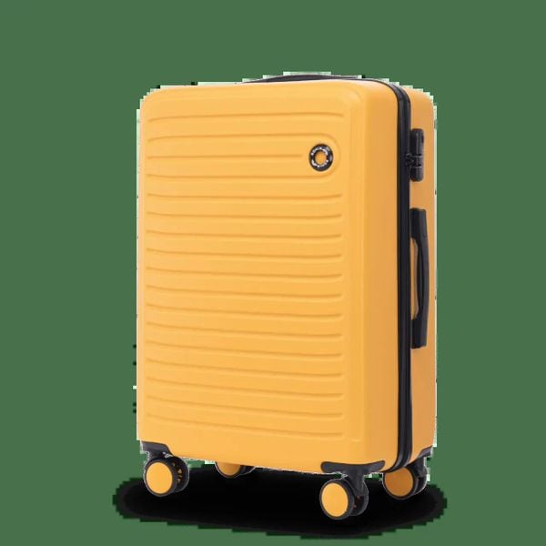 Walizka ŚREDNIA Wings ABS+ COOT 24" Yellow. Żółte walizki Wings, bez wzorów, średnie. Za 149.90 zł.