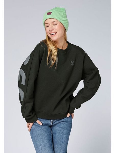 Chiemsee Bluza w kolorze czarnym rozmiar: M. Czarne bluzy Chiemsee, m, bez wzorów, z bawełny, bez kaptura. Za 140.20 zł.