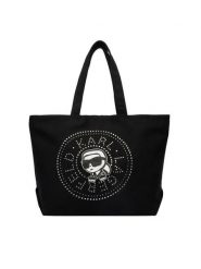 KARL LAGERFELD Torebka B2W50030 Czarny. Czarne shopper KARL LAGERFELD, bez wzorów, z materiału, bez dodatków. Za 389.99 zł.