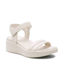 Sandały ECCO. Brązowe sandały ecco, bez wzorów, bez obcasa, na koturnie, bez zapięcia. Za 569.99 zł.
