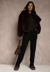 Czarne Spodnie z Wełną ze Sznurkiem i Ozdobnymi Kieszeniami Moneressa. Czarne spodnie materiałowe Renee, na co dzień, l, bez wzorów, z jeansu. Za 69.99 zł.