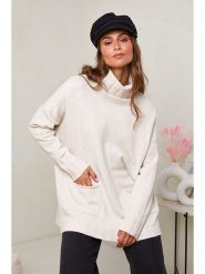 Soft Cashmere Golf w kolorze kremowym rozmiar: 38/40. Brązowe golfy Soft Cashmere, bez wzorów, bez ramiączek. Za 138.87 zł.