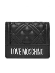 LOVE MOSCHINO Mały Portfel Damski JC5601PP1NLA000B Czarny. Czarne portfele Love Moschino, bez wzorów, ze skóry. Za 399.99 zł.