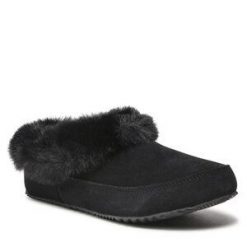 Kapcie Sorel. Czarne obuwie domowe Sorel, bez wzorów, bez zapięcia. Za 259.99 zł.