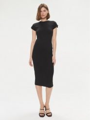 Calvin Klein Sukienka letnia Q-Nova K20K206537 Czarny Slim Fit. Czarne sukienki Calvin Klein, na lato, s, bez wzorów, z syntetyku, bez kołnierzyka, bez ramiączek. Za 409.99 zł.